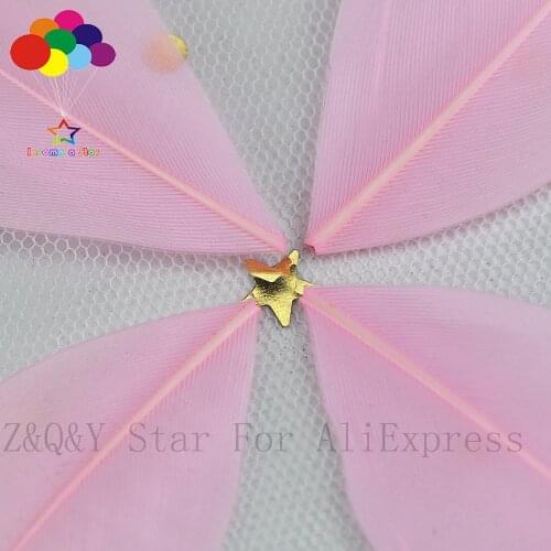 100PCS natural goose feather 5-9 cm dyed pink DIY decoration craft home decoration earrings jewelry clothing accessories