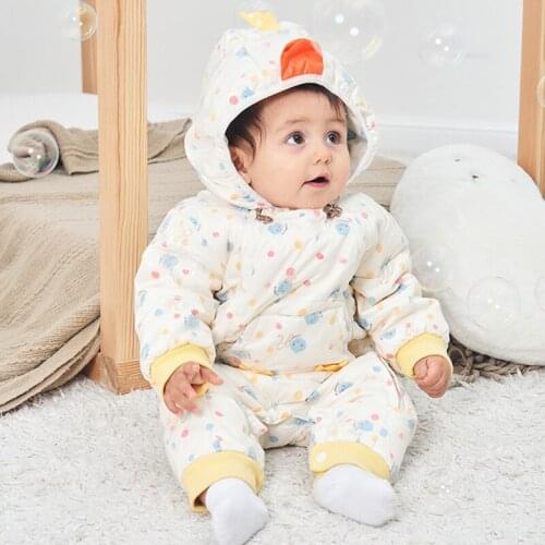 2021 New Winter Infant Bodysuit Cute Baby Romper Down Clothes Cartoon Boy Girls Snowsuit Coat Jumpsuit For Newborn 0-3Yrs