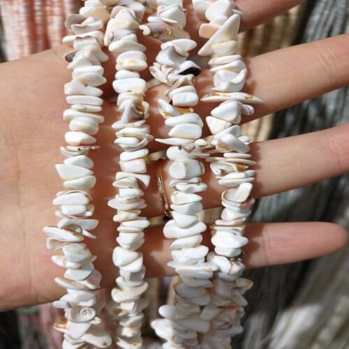 New Natural Shell Beads irregular shape light pink Making for Jewelry Diy Necklace or bracelet accessories 7-8mm length 40cm