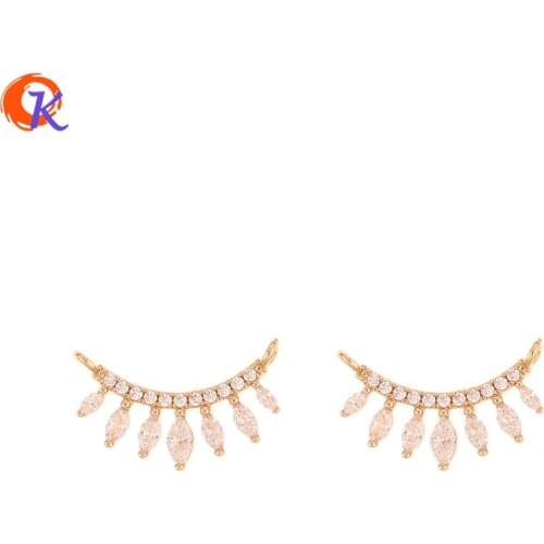 Cordial Design 30Pcs 12*20MM Jewelry Accessories/CZ Jewelry Parts/Earrings Connectors/DIY Making/Hand Made/Earring Findings