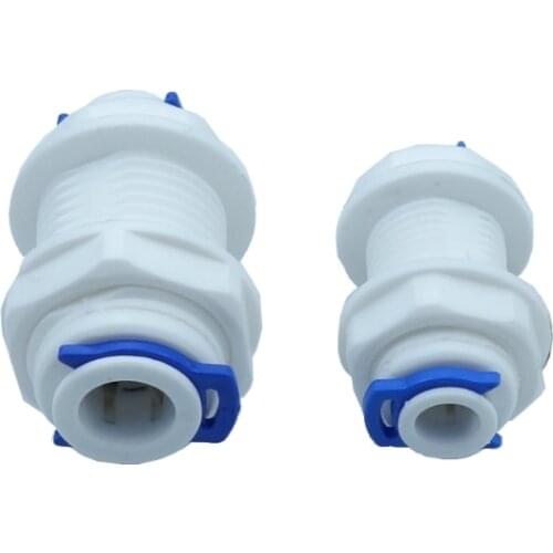 1/4" or 3/8"(2 different size) Equal Bulkhead Union Connector Quick Connect RO Water System Reverse Osmosis Aquarium Fitting