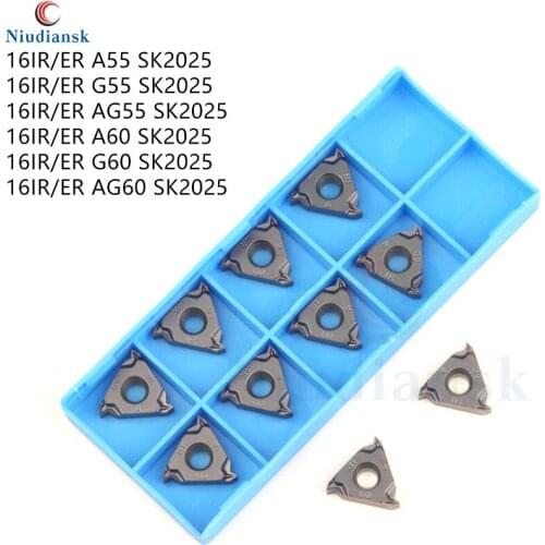 16ER A55 G55 AG55 SK2025 16ER A60 G60 AG60 SK2025 Thread Carbide Insert CNC Lathe Tool 16IR For Processing Steel,Stainless Steel
