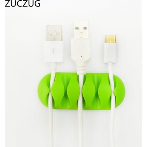 High quality ZUCZUG Cable Winder Earphone Cable Organizer Wire Storage Silicon Charger Cable Holder Clips for MP3 ,MP4 ,Earphone