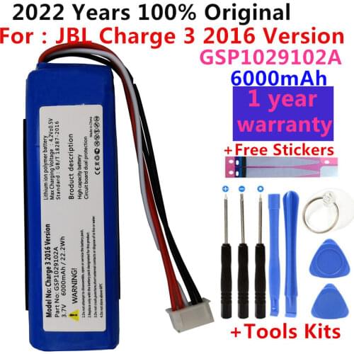 Replacement for JBL Charge 3(2016),Charge 3 (2016) Version Battery Pack 6200mAh Speaker Battery GSP1029102A,Free Install Tools