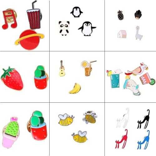 Women Cute Totoro Cat Animal Brooch Badge Fashion Child Backpack Santa Claus Christmas Tree Brooches Men Metal Enamel Pin Button