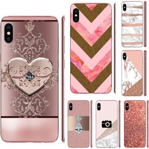 Gold Pink Marble Pattern TPU Hotsales For HTC Desire 530 626 628 630 816 820 830 One A9 M7 M8 M9 M10 E9 U11 U12 Life Plus