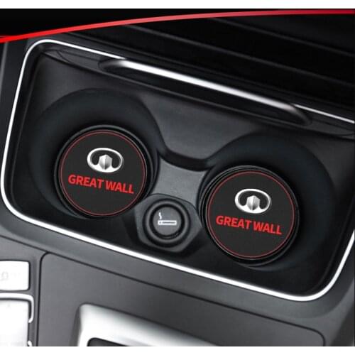 1pcs Anti Slip Car Water cup holder Groove Mat decoration Accessories Cup holder pad for Great Wall Haval Hover H3 H5
