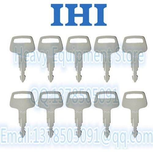 10)IHI Skid Steer Excavator Heavy Equipment Ignition Keys 5080 #069027029