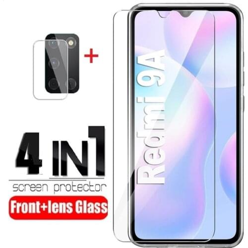 4-in-1 For Xiaomi Redmi 9C Glass For Redmi 9C Tempered Glass HD Protective Glass Screen Protector For Redmi 9 9A 9C Lens Glass