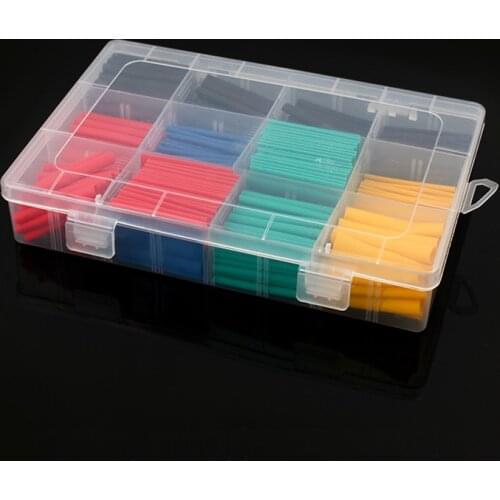 530pcs/560pcs PVC termorestringente tube Heat Shrink tubing Assortment Kit,Wire Cable 2: 1 Polyolefin insulation Shrink wrapping