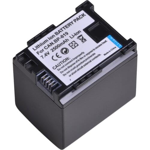 1Pc 2500mAh BP-819 BP819 Battery for Canon VIXIA HF10, HF11, HF20, HF21, HF100, HF200, HF G10, HF M30, HF M31, HF M32