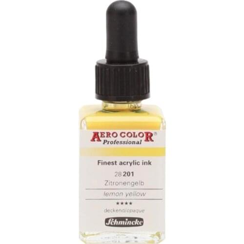 Schmincke Aero Color Acrylic Ink 28 ml 201 Lemon Yellow