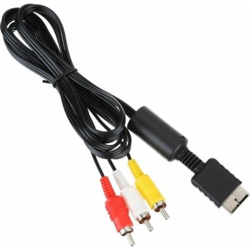 1.8m Audio Video AV Cable Wire To 3 RCA Cord For Sony For Playstation SYSTEM PS2 PS3 Console Gamepad Cable To HDTV Monitor