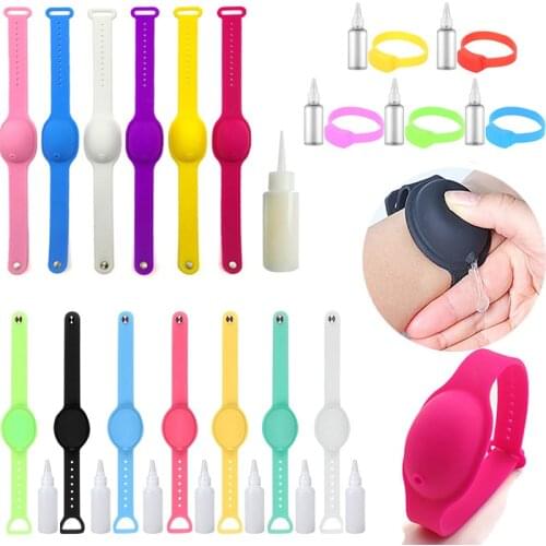 Hand Sanitizer Bracelet Wearable Hand Sanitizer Dispenser Pumps Spray Bottle Sanitizer Dispenser Bracelet with Bottle