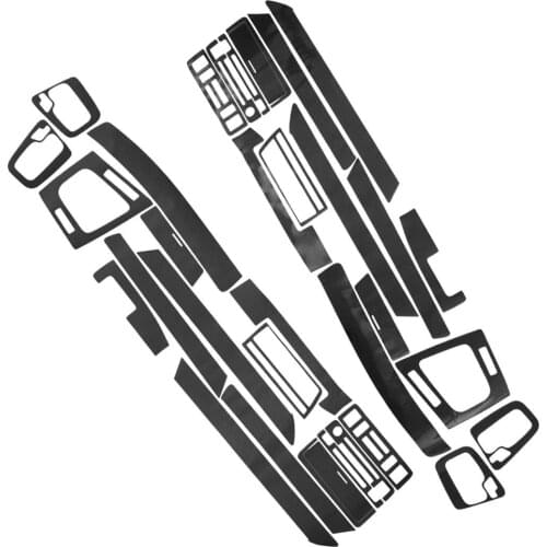 DWCX Carbon Fiber Style Black LHD Sticker Interior Decal Trim Styling Fit for BMW 3-Series E46 2001 2002 2003 2004