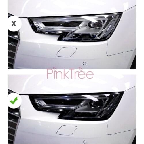 For Audi A8 A6 Q5 A4 A3 Q3 A7 Q7 Q8 S3 S4 S5 S6 A5 Q2 Black Headlight TPU Transparent Anti-scratch Protective Film