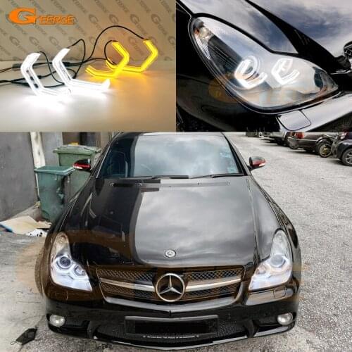 For MERCEDES BENZ CLS W219 C219 2004-2010 Ultra Bright crystal Concept M4 Iconic Style LED Angel Eyes halo rings Day light