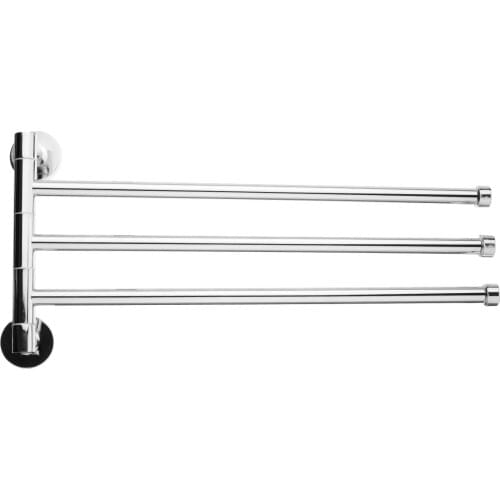 Hot Sale Stainless Steel Swing Arm Towel Holder Bathroom Towel Rack Wall Mounted Swivel Towel Holder Bathroom Tool
