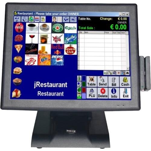 Nice quality 15 Inch touch screen Cash Register Pos Machine Retail Point Of Sale System With MSR