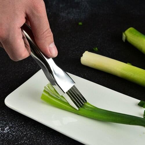 Food Grade 304 Stainless Steel Onion Shredder Multifunction Pellet Artifact 6 Blade Design Kitchen Vegetable Tool Accessories