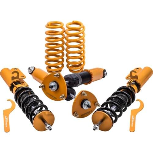 For BMW X5 E53 2000-2006 Struts Coilovers Shocks & Springs Conversion Shock Absorber Set Golden 37116757501 , 37116761443