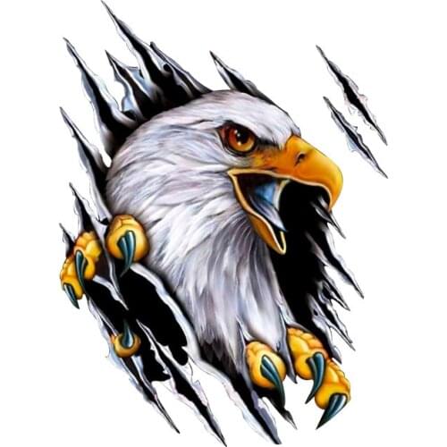 LLY-1354 Car Sticker Animal Eagle Car-Styling Cartoon Decal PVC Auto Motorcycle Waterproof Sunscreen Creativity Decals Decor