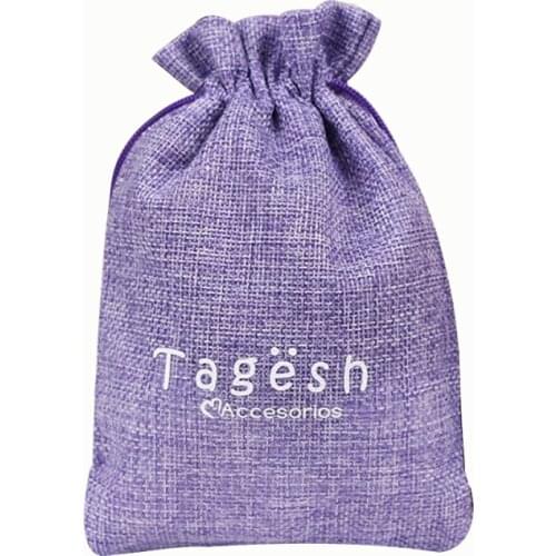 Personalized Logo Natural Jute Burlap Bags with Drawstring Print Company Logo or Store Name Wedding Design Jewelry Gift Pouch