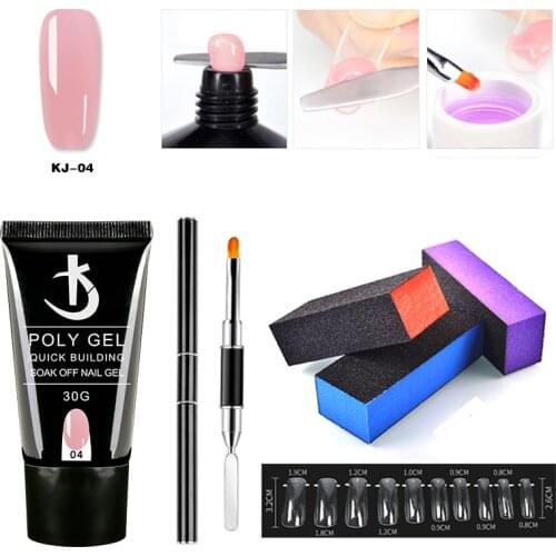 KODI Acrylic Gel for Nail Extension Kit uv Poly Nails Gel Set 30ml Semi-permanent Builder Gel Nail Polish for Manicure Desgin