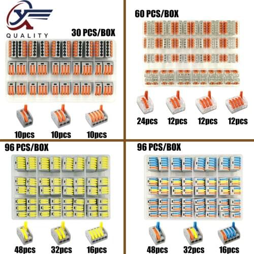 Wire connector set box universal compact terminal block lighting wire connector for 3 room hybrid quick connector PCT-222