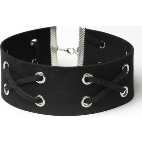 2017 New Wide Black Velvet Choker Necklace Women Chokers Necklaces Tied Pink Chocker ketting collares collier ras du cou bijoux