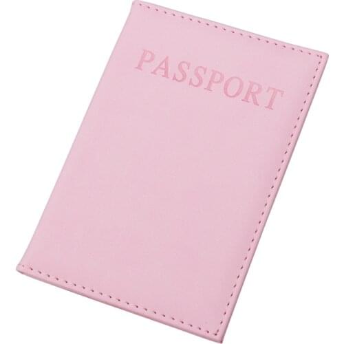 Zongshu Solid Color Passport Holder ID Card Passport Cover PU Leather Protector Case Travel Organizer (Customize available)