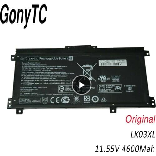 GONYTC LK03XL 11.55V Original LK03XL Laptop Battery For HP HSTNN-UB7I TPN-W127 W128 Laptop