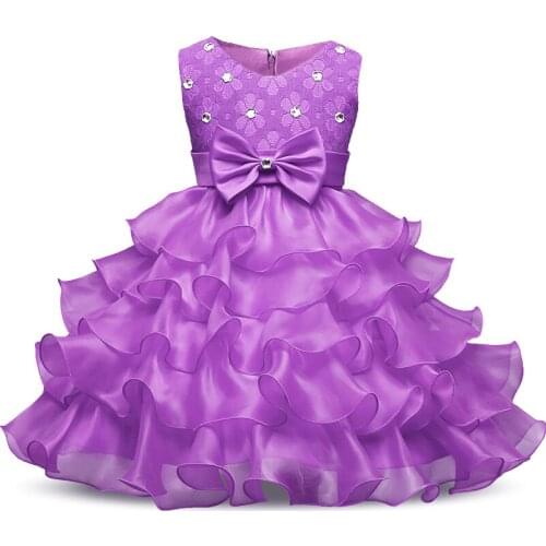 Flower Girl Dress Tutu Fluffy Baby Girls Dresses Vestidos Wedding Party Children Clothes Birthday Christmas Fancy Ball Gown