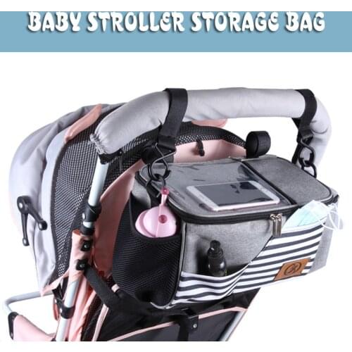 Baby stroller travel portable multifunctional nursing diaper bag polyester waterproof maternal and child crib storage bag