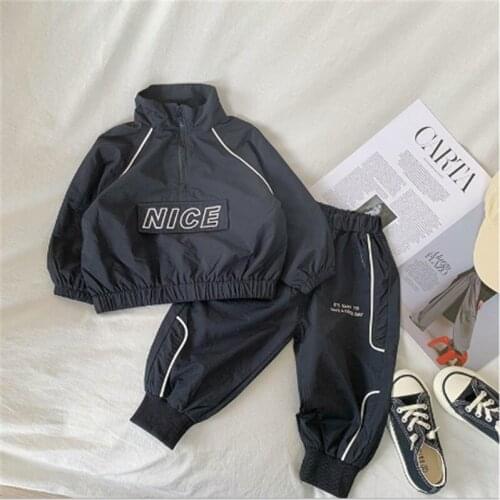 Boys Casual Clothes Sets Spring Autumn Children Cotton Coat Pants 2pcs Tracksuits For Baby 6Y Kids Sports Suits Toddler Outfits