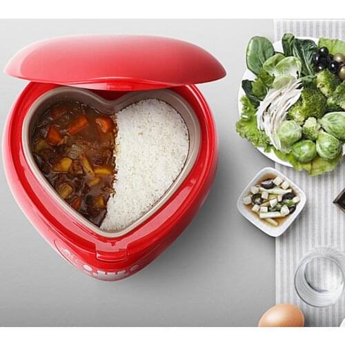 1.8L heart shaped rice cooker used in house with the function of Rice Cooking and Porridge Cooking and Making cake