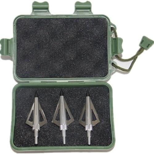 3Pcs 3-Blade Silver Broadhead for Fiberglass/Carbon Arrow Crossbow Compound/Recurve Bow Hunting