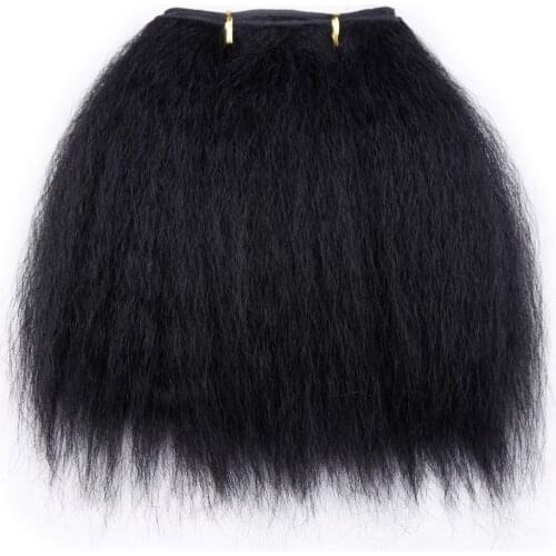 Amir Kinky Straight Hair Bundles For African Women 10inch Short Synthetic Hair Weave Black Hair Wefts 1Piece