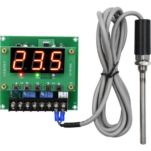 110V-220V Automatic Constant Temperature Type Greenhouse Planting Thermostat Controller 1500W W/NTC10K Measuring Probe