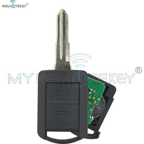 Remtekey car key for Vauxhall Opel Corsa Agila Meriva Combo 2 button 434Mhz YM28 blade with 40 chip remote key