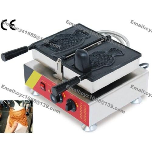 Free Shipping CE Approval Taiyaki Machine Ice Cream Cone Waffle Maker Fish Waffle Baker