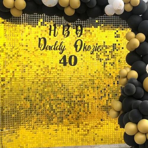 Backdrop Photozone Birthday Party Decoration Glitter Curtain Shimmer Wall Wedding Sequin Gold Color Panel Custom Background Glam