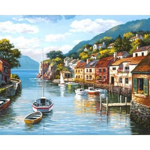 GATYZTORY Frame DIY Painting By Numbers Picture By Numbers Landscape Wall Art Acrylic Paint For Home Decor Art