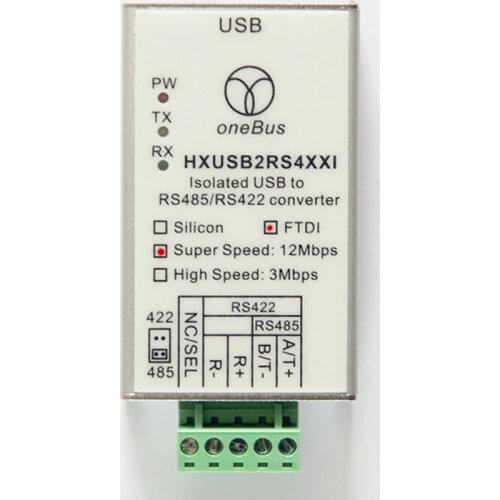 TZT Isolated Converter USB To RS485 RS422 HXUSB2RS4XXI (3M /12M) FTDI 3 /12Mbps Not For Tamagawa Encoder