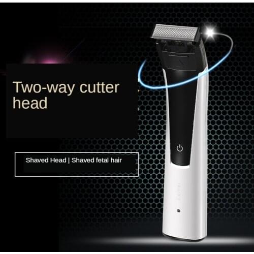 Kemei Rechargeable Hair Beard Trimmer 30 Degrees Double-sided Shaving Women Pubic Hair Electric Shaver for Men IPX6 Waterproof