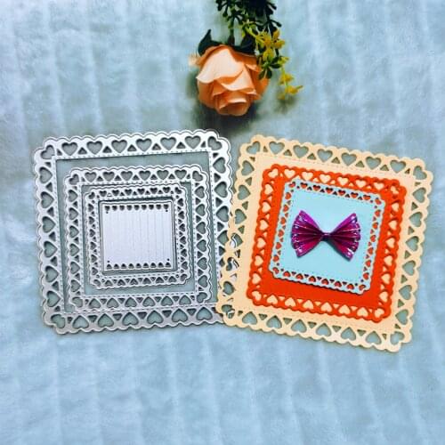 Square frame background Metal Cutting Dies for DIY Scrapbooking Album Paper Cards Decorative Crafts Embossing Die Cuts