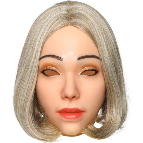 KUMIHO Kath Face Mask Realistic Soft Silicone Female Mask For Masquerade Halloween Mask Crossdresser Drag Queen Transgender Cos