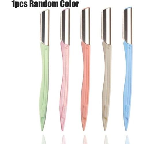 New Shaping Beauty Tool Eyebrow Lip Razor Trimmer Blade Shaver Knife Hair Remover Makeup Tool Random color