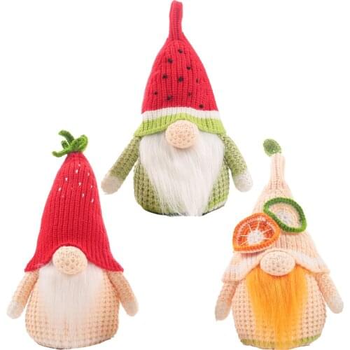 2021 New Fancy Christmas Desk Decorative Doll Cartoon Fruit Dwarf Stuffed Toys Desktop Decors Artware for Home Office