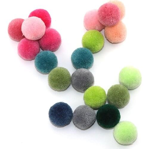 Wholesale 5PCS 2.5MM Fluffy Pompom Cashmere Fur Ball For Women Bag Dress Scarf Girls Pom Pom Ball Accessories For Jewelry Making